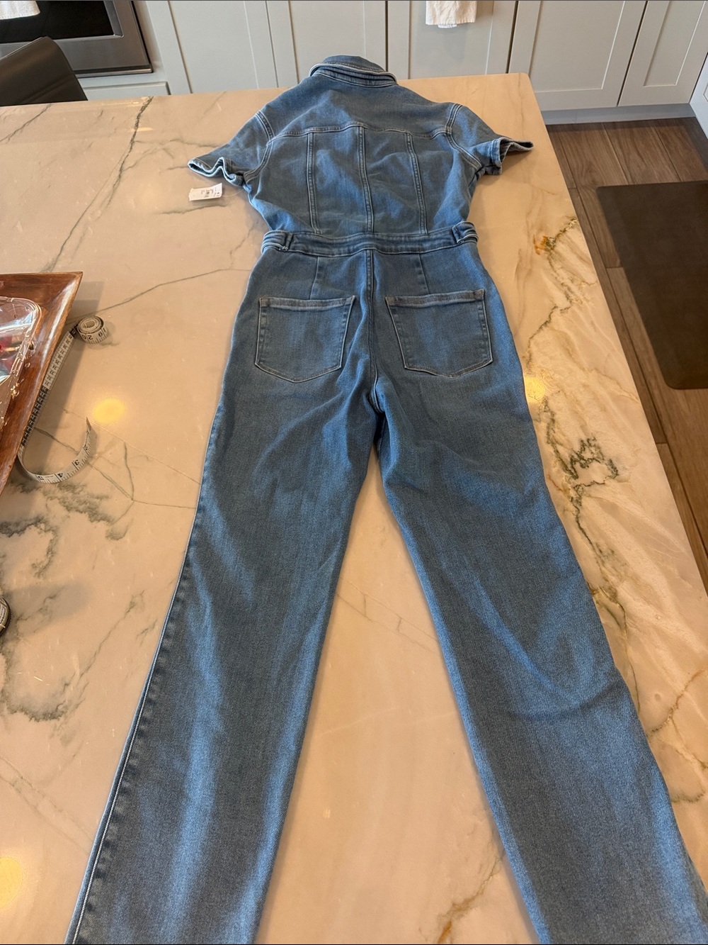 ✈️Good American Light Blue Denim Jumpsuit Romper - Picture 8 of 10